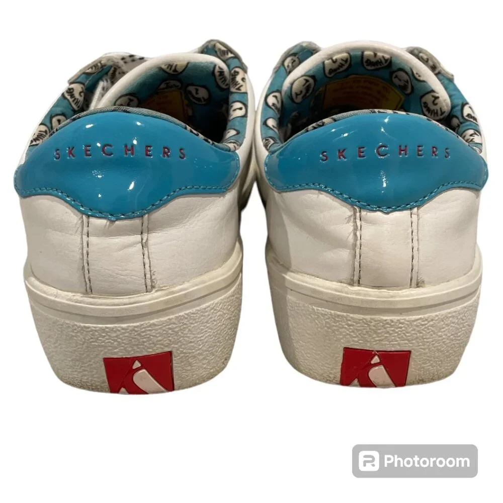 Skechers X Dr. Seuss Goldie 2.0 Two Things White Blue Red Sneaker Size 7… - Picture 6 of 9